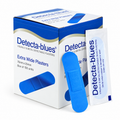 Blue Plasters Food Grade Metal Detectable - Detecta-blues Extra Wide Box of 100