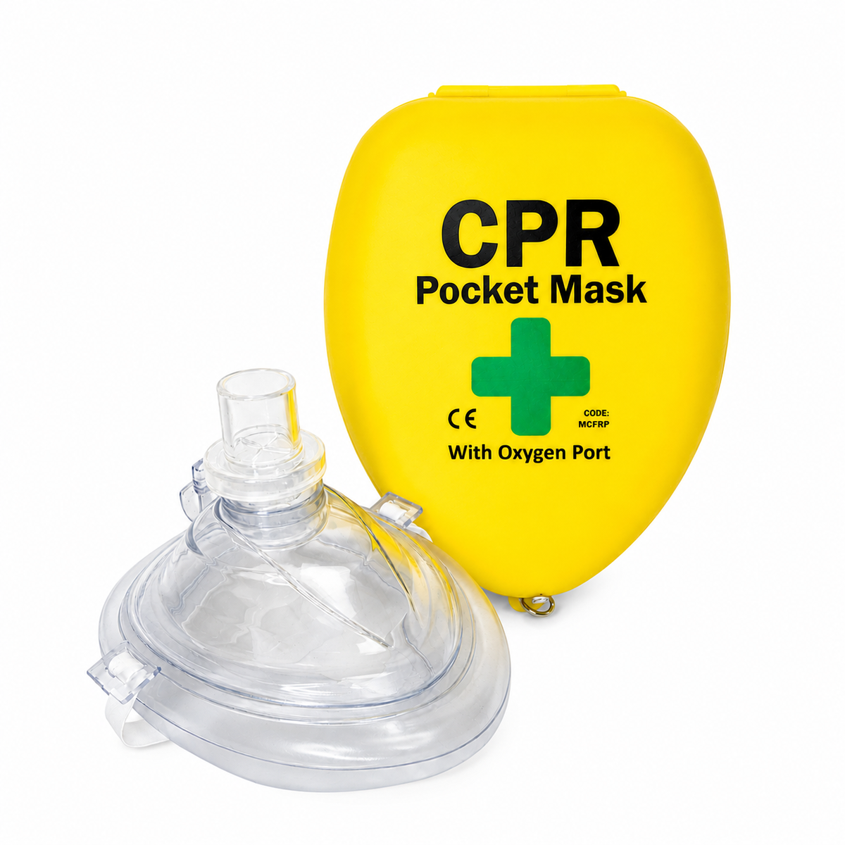 CPR Pocket Mask with Oxygen Connection Port