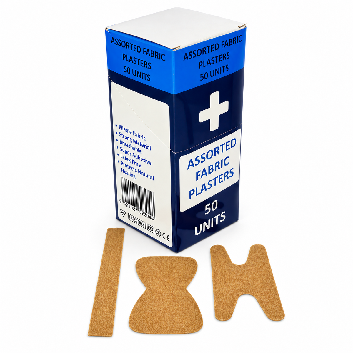 Fabric Assorted Skin Colour Plasters - Box of 50