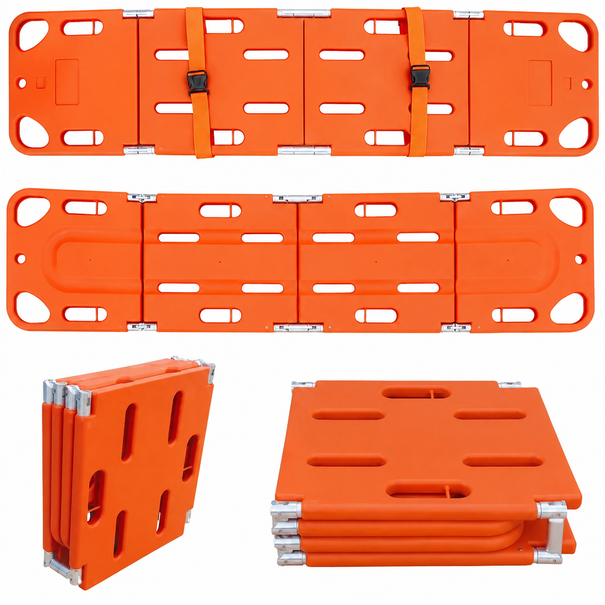 Patient Backboard Stretcher QF with Straps – Quarter Folding & Lightweight