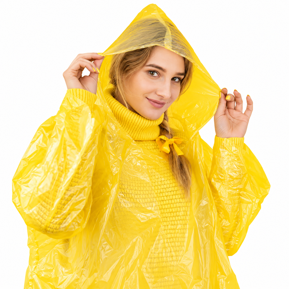 Disposable Emergency Poncho – Yellow