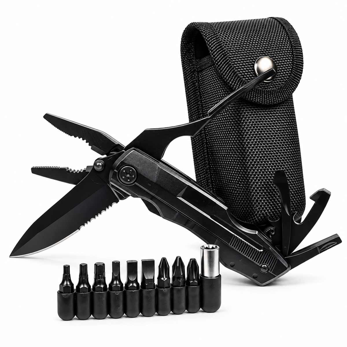 Multi Tool Knife Black – Stainless Steel & Aluminium