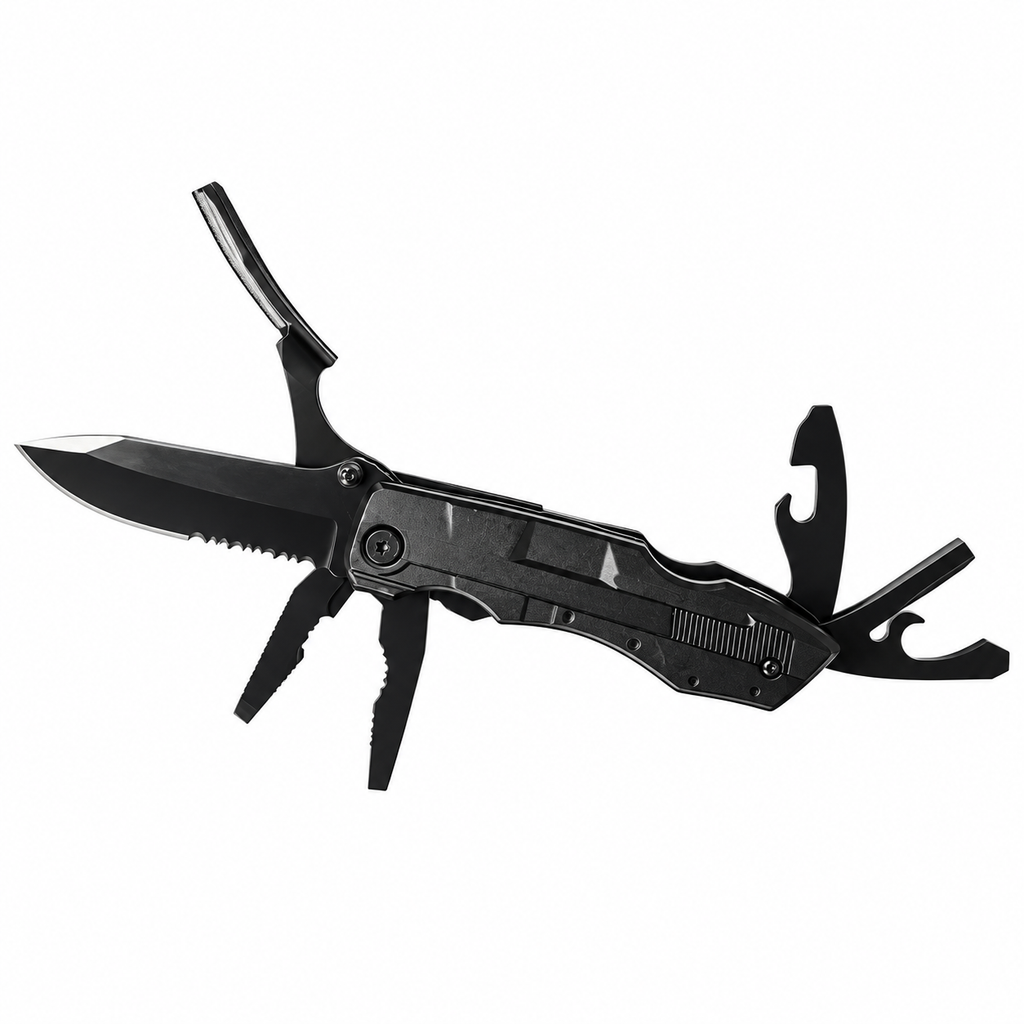 Multi Tool Knife Black – Stainless Steel & Aluminium