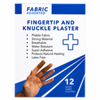 Fabric Assorted Knuckle & Fingertip Plasters (Pack of 12)