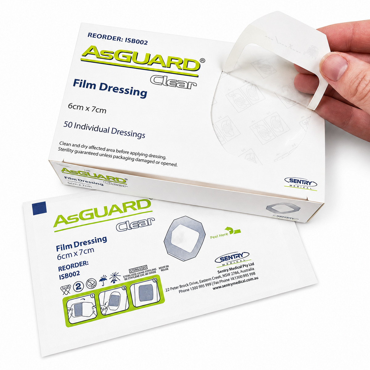 Clear Waterproof Plain Dressing 6 x 7cm - Single Dressing