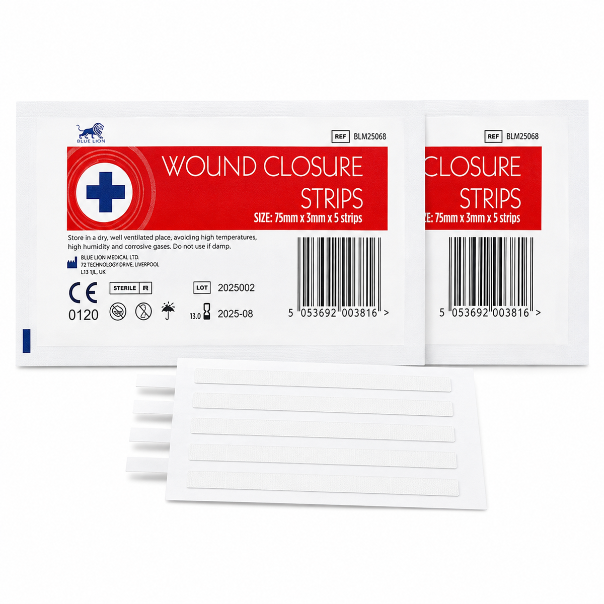 Sterile Wound Closure Strips 6mm x 75mm – Sachet of 3